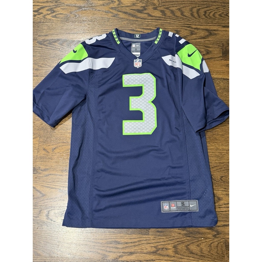 Nike On Field Seattle Seahawks Russell Wilson #3 Jersey Men's Small